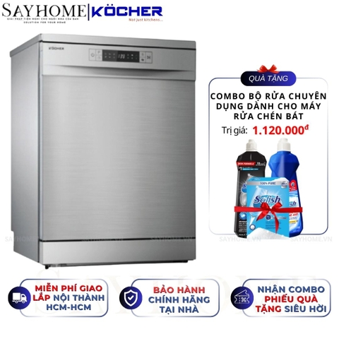 Máy rửa bát Kocher KDEU 8835SE Series 6 15 bộ đồ ăn Châu Âu - Bảo hành 2 năm