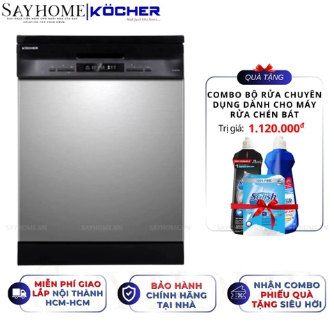 Máy rửa bát Kocher KDEU 8835SM Series 6 15 bộ đồ ăn Châu Âu - Bảo hành 2 năm