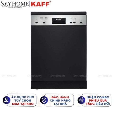 Máy rửa chén bát KAFF KF-BDWSI12.6 bán âm, độc lập 14 bộ đồ ăn Châu Âu - Bảo hành chính hãng 5 năm
