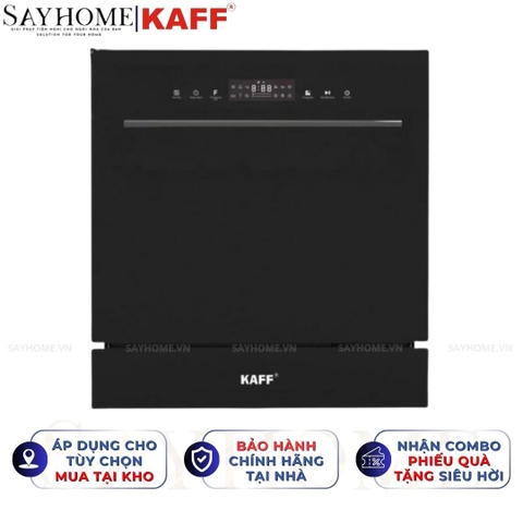 Máy rửa chén bát KAFF KF-BISMS8 PLUS âm bán phần 12 bộ đồ ăn Châu Âu - Bảo hành chính hãng 5 năm