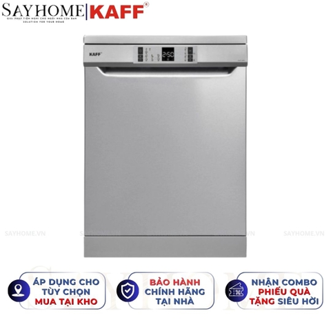 Máy rửa chén KAFF KF-CARYA1FXS độc lập 16 bộ đồ ăn Châu Âu - Hàng chính hãng