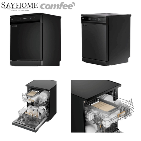 Máy rửa chén COMFEE màu xám đen CDWEF1401HB-W-VN 14 bộ đồ ăn Châu Âu tại thành phố Hồ Chí Minh