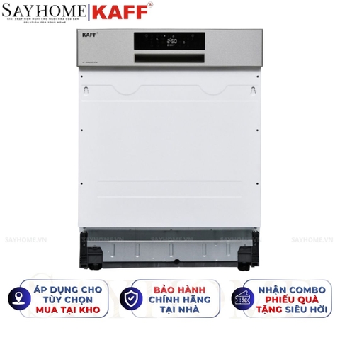 Máy rửa chén KAFF KF-GARDE820 SEMI âm bán phần 15 bộ đồ ăn Châu Âu - Hàng chính hãng