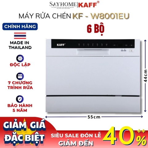 Máy rửa chén KAFF KF-W8001EU độc lập 6 bộ - Bảo hành 5 năm