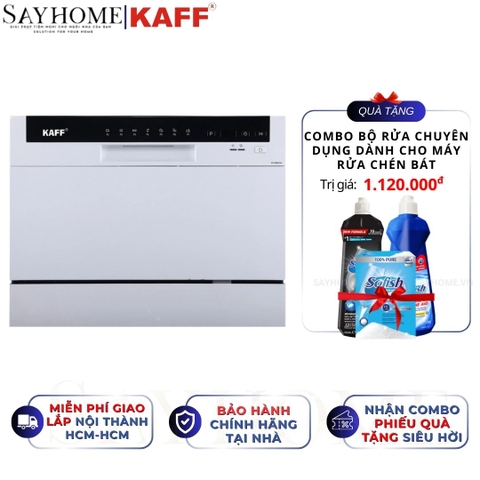 Máy rửa chén KAFF KF-W8001EU độc lập 6 bộ đồ ăn Châu Âu - Bảo hành chính hãng 5 năm