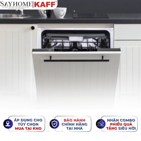 Máy rửa chén bát KAFF KF-BISW12 âm toàn phần 15 bộ đồ ăn Châu Âu - Bảo hành chính hãng 5 năm