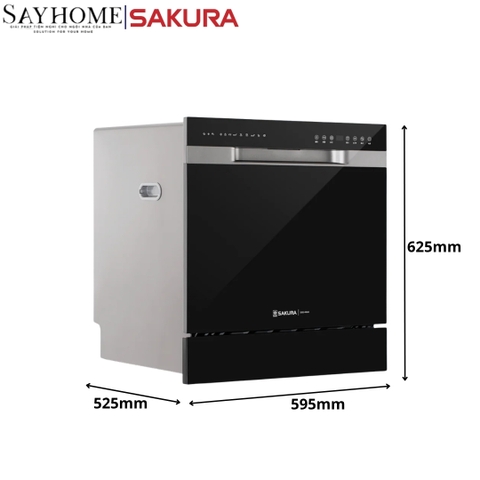 Máy rửa chén SAKURA SCE-W850 8-10 bộ đồ ăn Châu Âu - Chính hãng