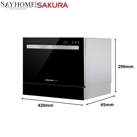 Máy rửa chén SAKURA SCE-X650 6-8 bộ đồ ăn Châu Âu - Chính hãng