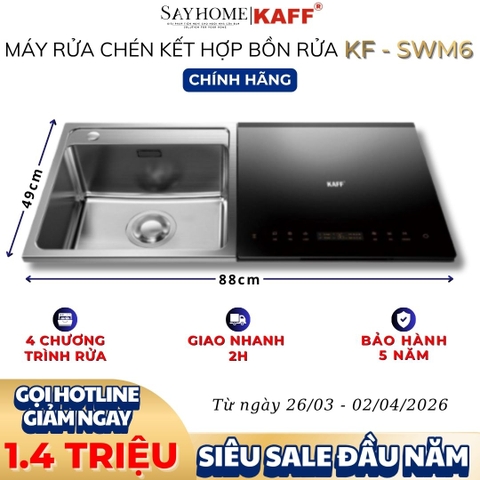 Máy rửa chén kết hợp bồn KAFF KF-SWM6 - Hàng chính hãng KAFF