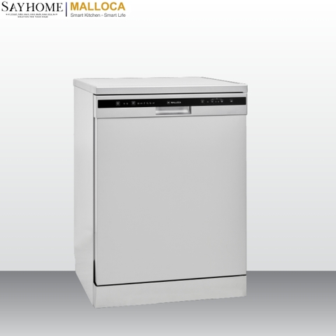 Máy rửa chén MALLOCA WQP12-5201AD đứng độc lập 12 bộ chén dĩa - Hàng chính hãng
