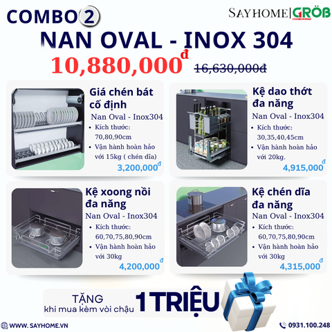 COMBO Phụ kiện tủ bếp cao cấp GROB - Combo 2 tại thành phố Hồ Chí Minh