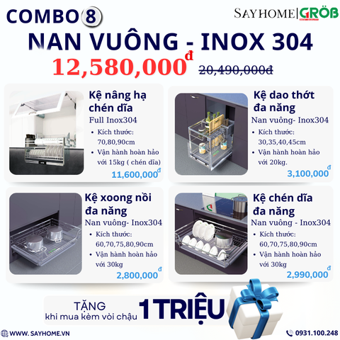 COMBO Phụ kiện tủ bếp cao cấp GROB - Combo 8 tại thành phố Hồ Chí Minh