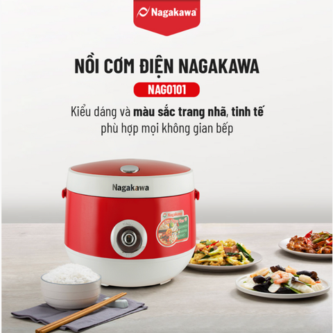 Nồi cơm điện Nagakawa NAG0101 (1.8 Lít) - Hàng chính hãng