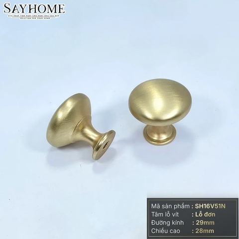 Núm tủ hiện đại màu vàng gold và vàng xước SH16V51N tại thành phố Hồ Chí Minh