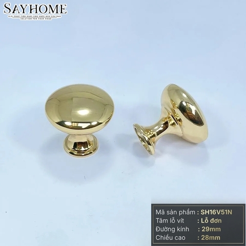 Núm tủ hiện đại màu vàng gold và vàng xước SH16V51N tại thành phố Hồ Chí Minh