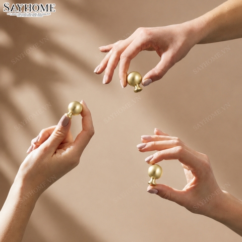 Núm tủ hiện đại màu vàng mờ SH5037