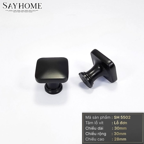 Núm tủ hiện đại màu vàng mờ, vàng gold, đen mờ, bạc và bạc bóng SH5502