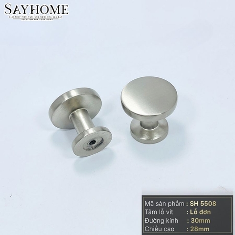 Núm tủ hiện đại màu vàng mờ, vàng xước và bạc xước SH5508