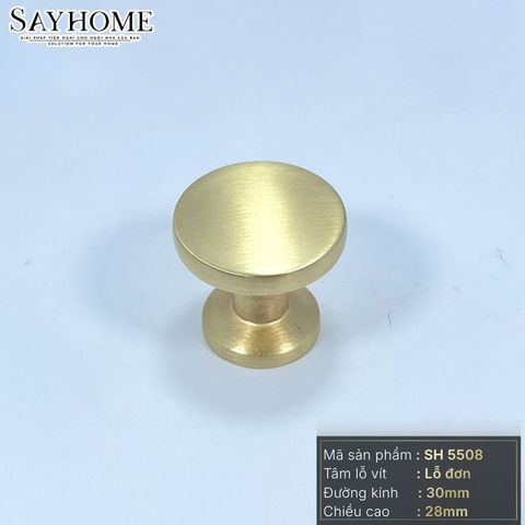 Núm tủ hiện đại màu vàng mờ, vàng xước và bạc xước SH5508