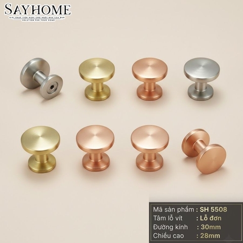 Núm tủ hiện đại màu vàng mờ, vàng xước và bạc xước SH5508 tại thành phố Hồ Chí Minh