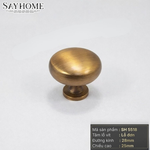 Núm tủ hiện đại màu đồng, vàng mờ, vàng gold, đen mờ và bạc bóng SH5518