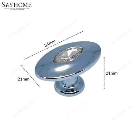 Núm tủ hiện đại màu vàng gold và bạc bóng SH5546