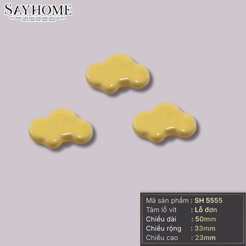 Núm tủ hiện đại màu vàng, hồng và xanh dương SH5555