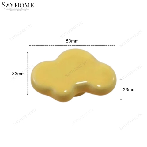 Núm tủ hiện đại màu vàng, hồng và xanh dương SH5555