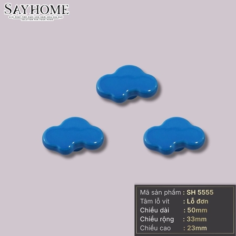 Núm tủ hiện đại màu vàng, hồng và xanh dương SH5555