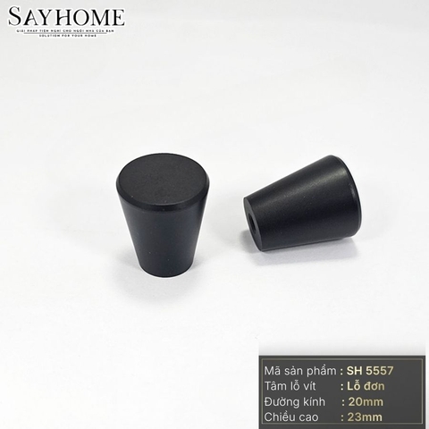 Núm tủ hiện đại màu vàng mờ và đen mờ SH5557