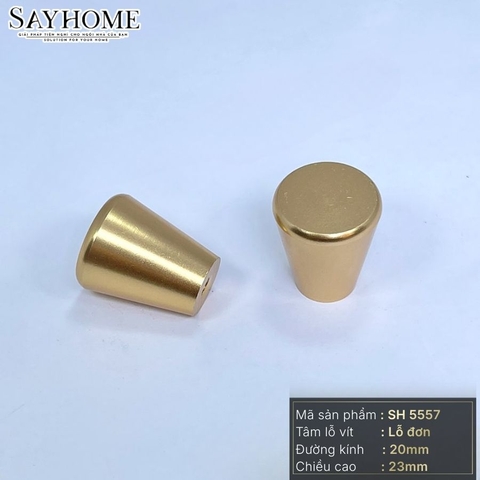 Núm tủ hiện đại màu vàng mờ và đen mờ SH5557