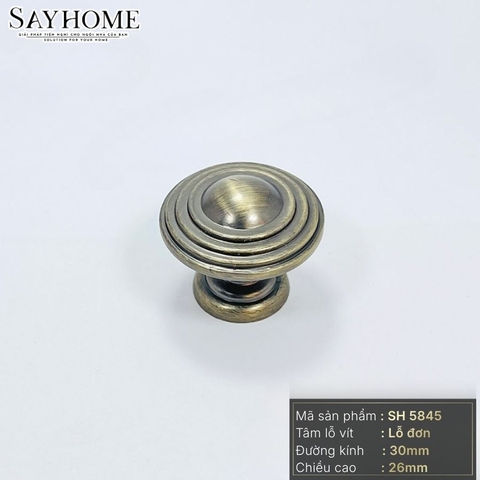 Núm tủ tân cổ điển vintage màu vàng đồng SH5845