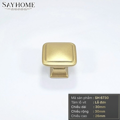 Núm tủ hiện đại màu vàng mờ và đen mờ SH6730