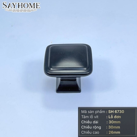 Núm tủ hiện đại màu vàng mờ và đen mờ SH6730