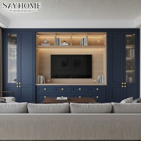 Núm tủ tân cổ điển vintage màu vàng gold SH8014