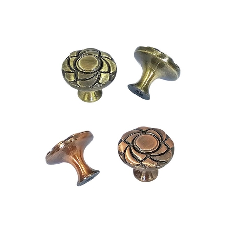 Núm tủ tân cổ điển Vintage màu đồng, vàng đồng SH8207