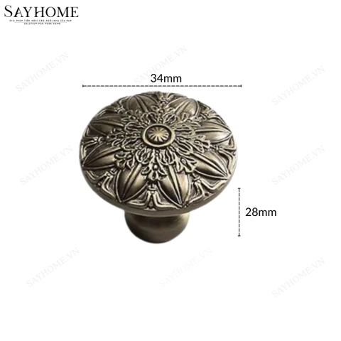 Núm tủ tân cổ điển vintage màu đồng, vàng đồng và vàng gold SH8209 tại thành phố Hồ Chí Minh