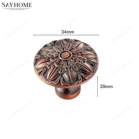 Núm tủ tân cổ điển vintage màu đồng, vàng đồng và vàng gold SH8209 tại thành phố Hồ Chí Minh
