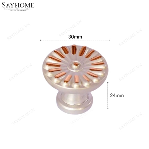 Núm tủ tân cổ điển màu đen, trắng dát vàng SH8210 tại thành phố Hồ Chí Minh