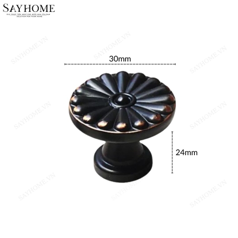 Núm tủ tân cổ điển màu đen, trắng dát vàng SH8210 tại thành phố Hồ Chí Minh