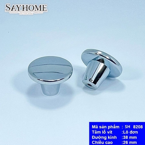 Núm tủ hiện đại màu vàng, bạc, inox, vàng gold SH8208