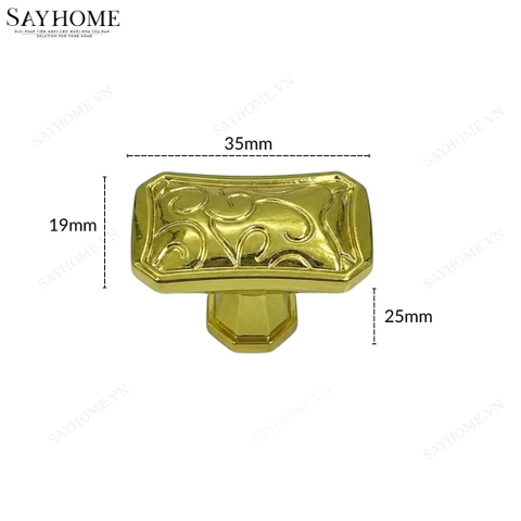 Núm tủ tân cổ điển vintage màu vàng bóng, đen mờ và bạc SH8830 tại thành phố Hồ Chí Minh