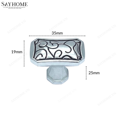 Núm tủ tân cổ điển vintage màu vàng bóng, đen mờ và bạc SH8830 tại thành phố Hồ Chí Minh