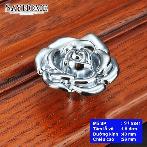 Núm tủ tân cổ điển vintage màu vàng gold, inox SH8841