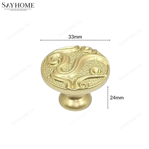 Núm tủ tân cổ điển vintage màu vàng gold, đồng SH8842 tại thành phố Hồ Chí Minh