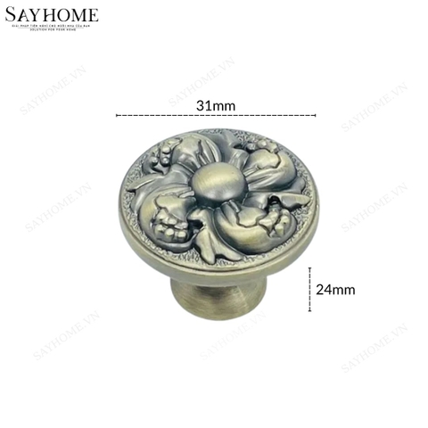 Núm tủ tân cổ điển vintage màu vàng đồng SH8843 tại thành phố Hồ Chí Minh