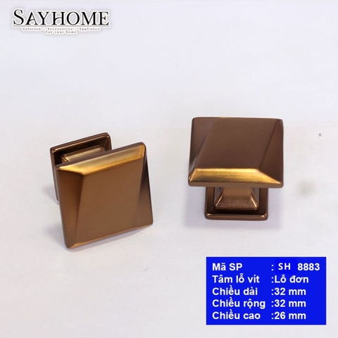 Núm tủ hiện đại màu đồng SH8883