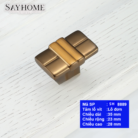 Núm tủ hiện đại màu cafe SH8889