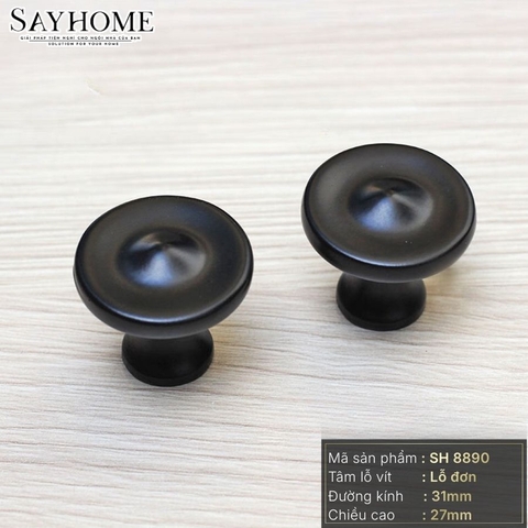 Núm tủ hiện đại màu vàng, đen, inox SH8890