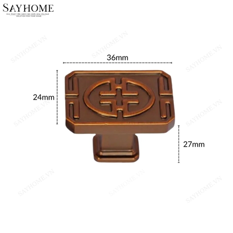 Núm tủ tân cổ điển vintage màu đồng SH8891 tại thành phố Hồ Chí Minh